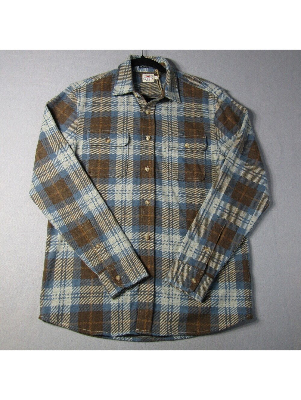 NWT Faherty Legend Sweater Shirt Men's M BVI-Bear River Plaid